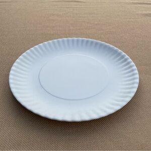 Melange 6-Piece Melamine “Paper Plate Collection” Dinnerware Set - White